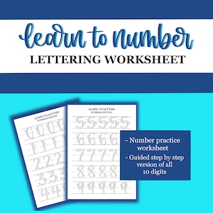 Learn to Number Worksheet