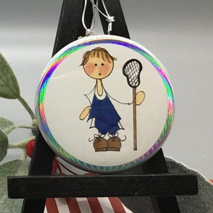 Lacrosse Christmas .Ornament..Christmas Ornament for Lacrosse Players..Ornament,