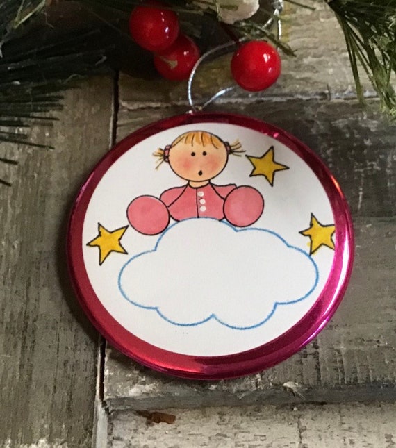 baby on a cloud ornament