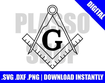 Masonic/vrijmetselaar SVG/DXF/PNG bestand-snijden bestand voor de Silhouette cameo of Cricut of elke andere Cutter/plotter