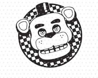 Freddy Fazbear Fnaf SVG/DXF/PNG-bestand - Cutting-bestand voor de Silhouette Cameo Cricut