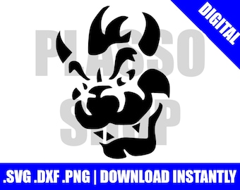 Bowser SVG/DXF/PNG bestand-snijden bestand voor de Silhouette cameo of Cricut of elke andere Cutter/plotter