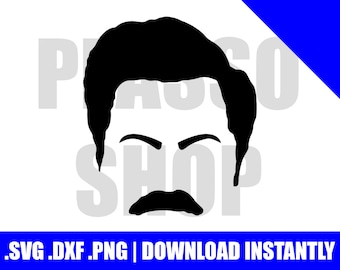 Ron Swanson SVG/DXF/PNG bestand-snijden bestand voor de Silhouette cameo of Cricut of elke andere Cutter/plotter