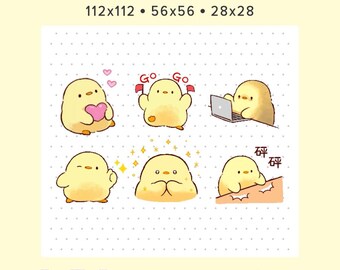 GIF-emotepakket babykuiken | Leuke emote voor Twitch, Discord en YouTube