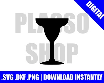 Margarita glas vorm SVG/DXF/PNG bestand-snijden bestand voor de Silhouette cameo of Cricut of elke andere Cutter/plotter
