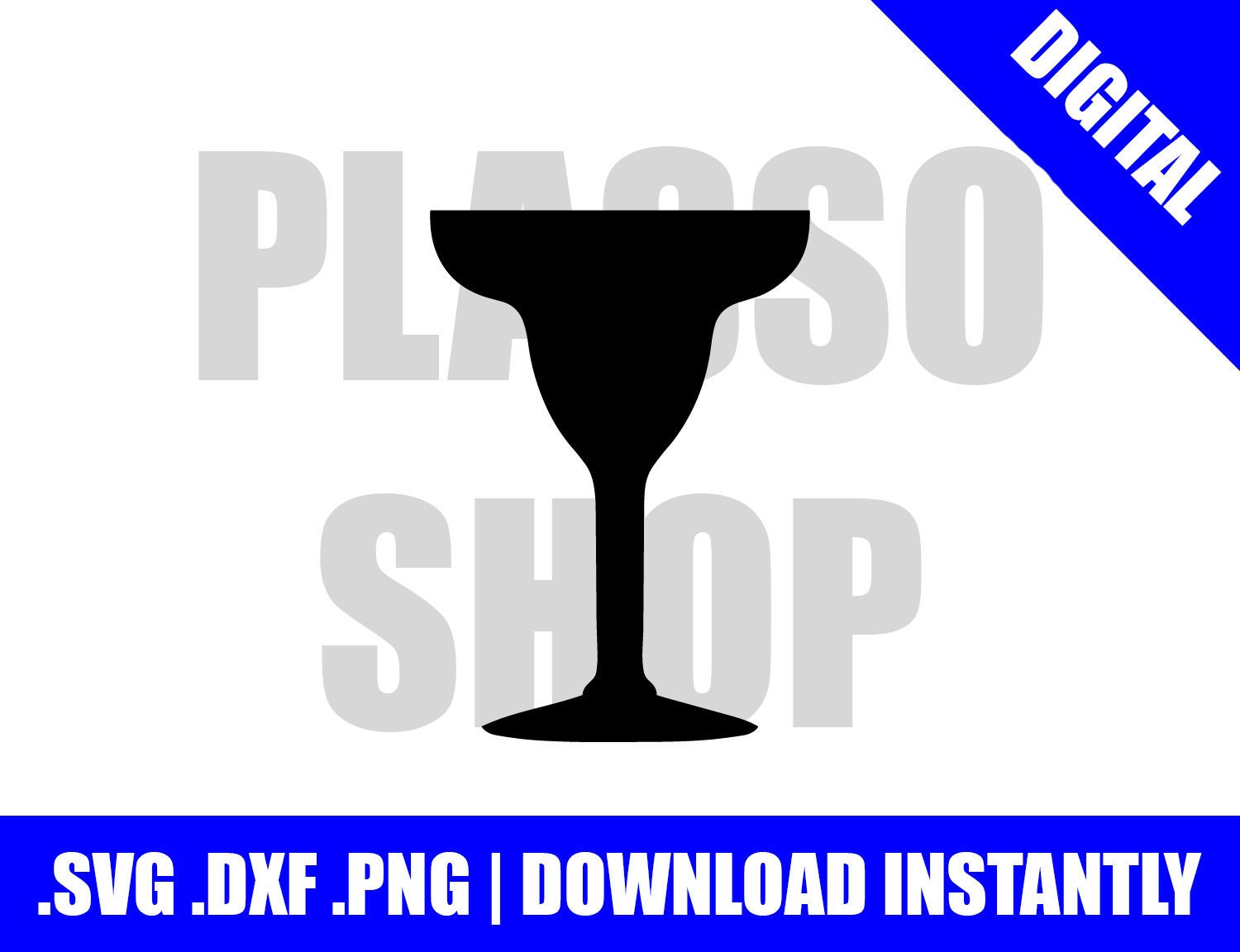 Margarita Glass Shape SVG / DXF / PNG File Cutting File for Etsy