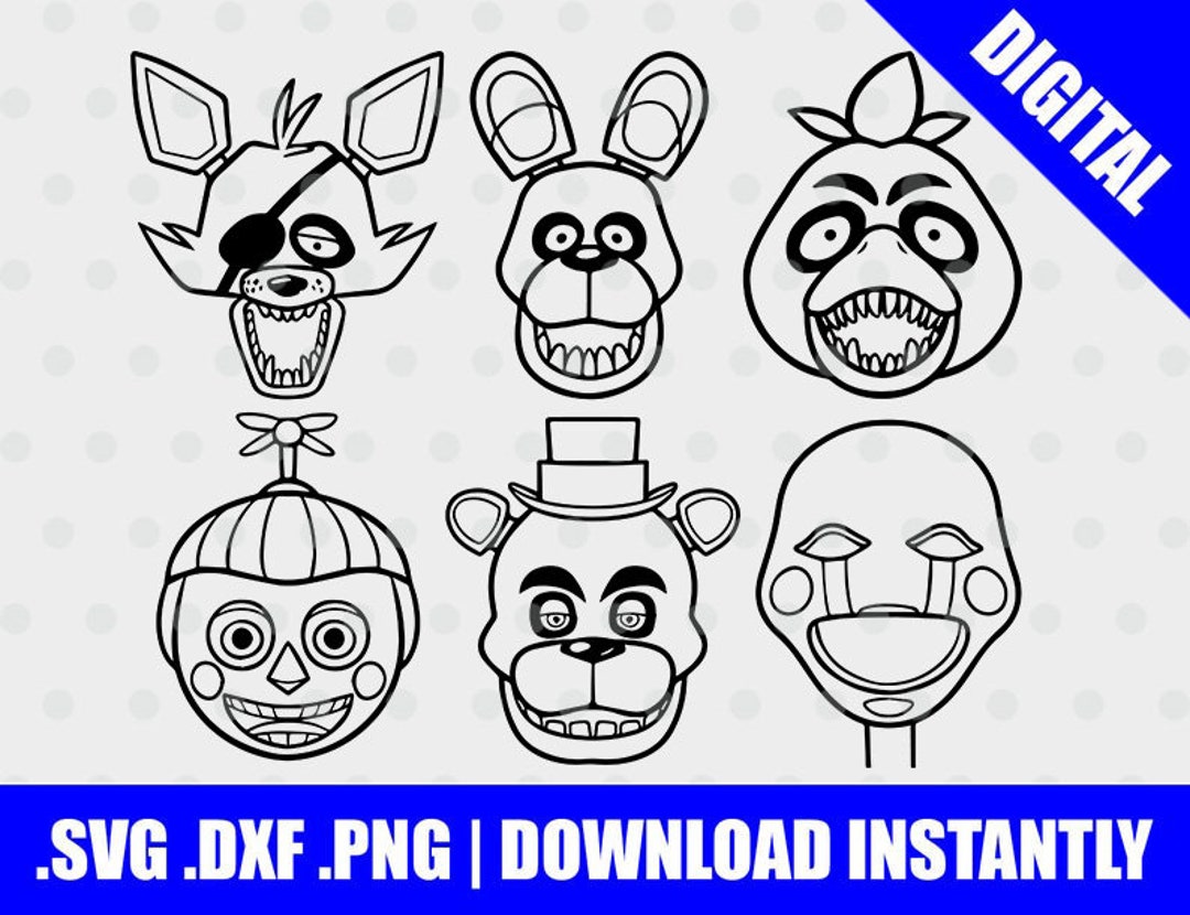 FNAF 4 Pack of SVG Files freddy Bonnie Foxy and Chica -  Finland