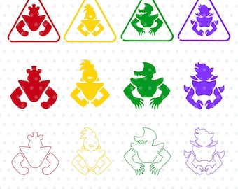 Freddy Chica Monty Roxanne Fnaf bundel SVG/DXF/PNG-bestand - Cutting-bestand voor de Silhouette Cameo Cricut