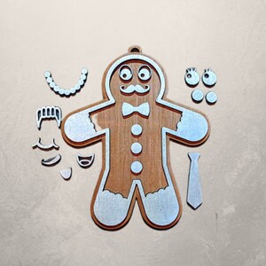 Enfeite de boneco de gengibre personalizável