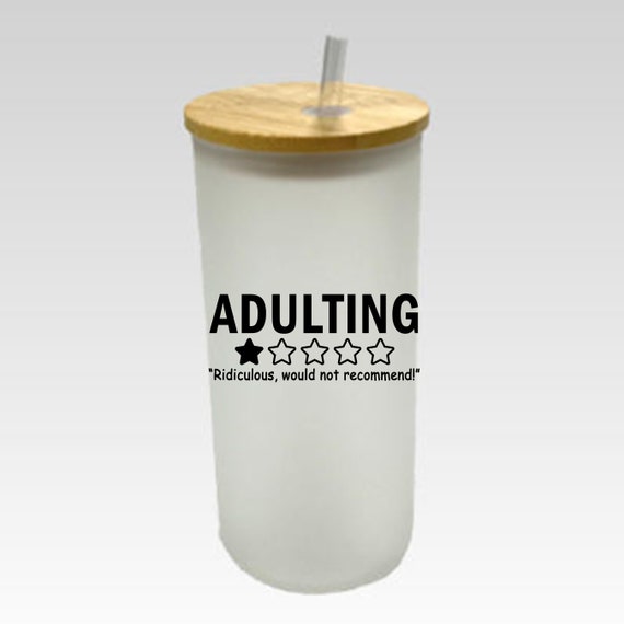 17 oz Glass Tumbler with Lid and Straw 