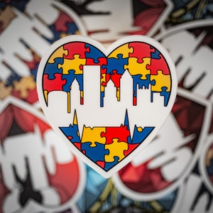 Autism Pittsburgh Art Beat / Steel City / Awareness / Autism / Puzzle / Sticker / Vinyl