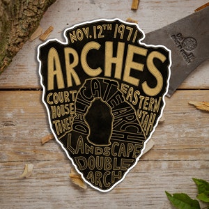 Arches National Park Vinyl Sticker – Durable Outdoor Adventure Decal for Water Bottles, Laptops, and More