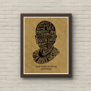 Ruth Bader Ginsburg Giclée Print – &quot;I Dissent&quot; Tribute to Equal Rights and Justice