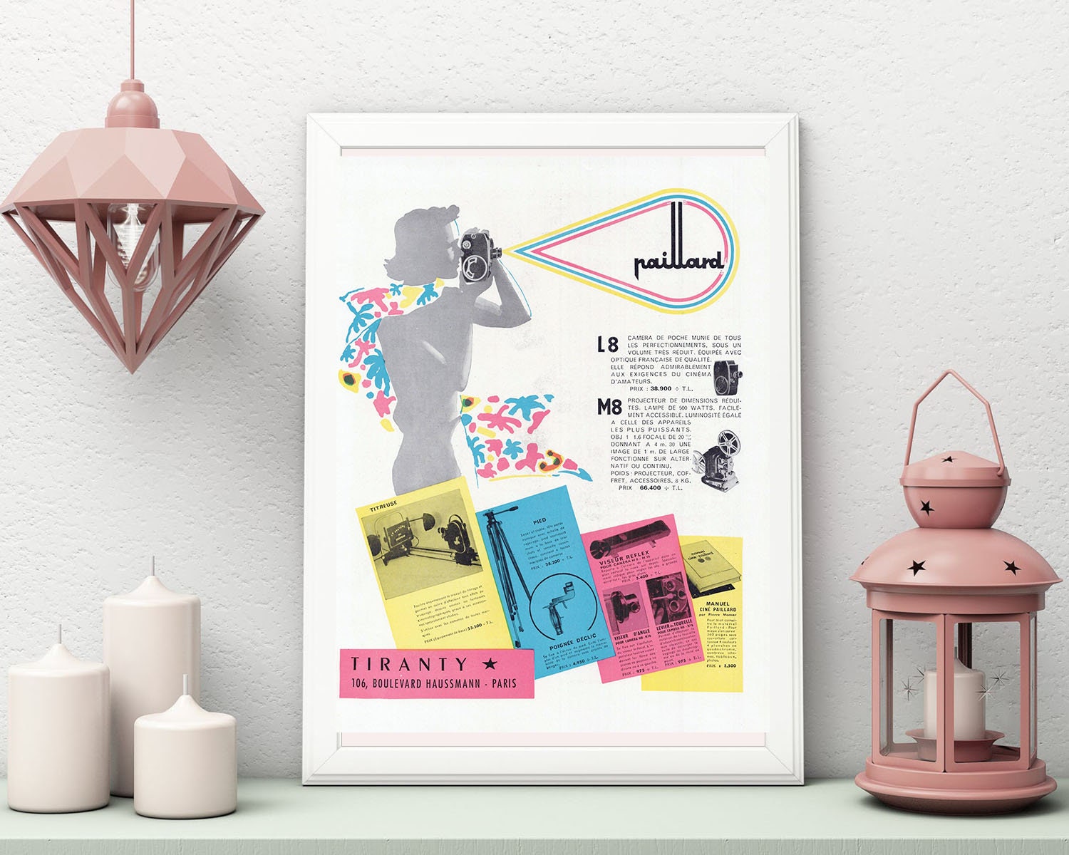 Rare & Authentique Affiche Vintage Années 30 - Paillard -30x40cm Sans Cadre Décoration Murale Idée C