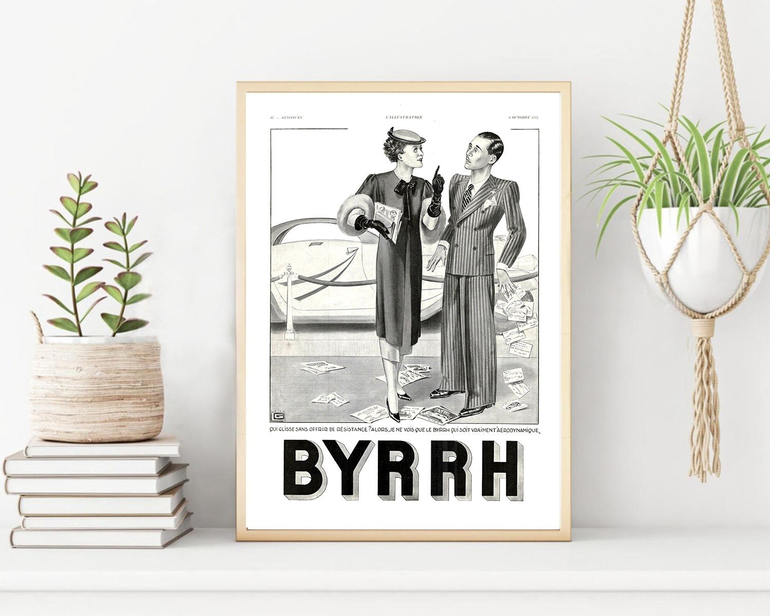 Rare & Authentique Affiche Vintage Années 30 - Byrrh -30x40cm Sans Cadre Décoration Murale Idée Cade