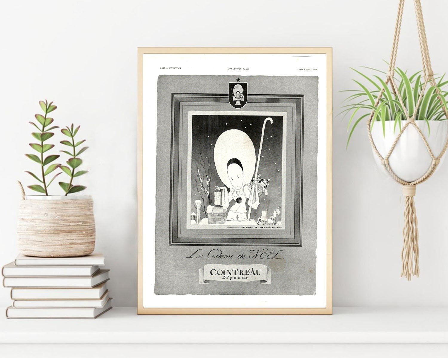 Rare & Authentique Affiche Vintage Années 30 - Cointreau -30x40cm Sans Cadre Décoration Murale Idée 