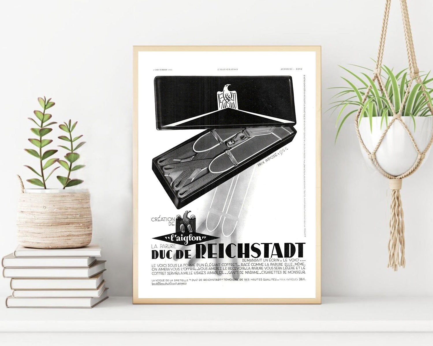 Rare & Authentique Affiche Vintage Années 30 - L'aiglon -30x40cm-Sans Cadre- Décoration Murale Idée 