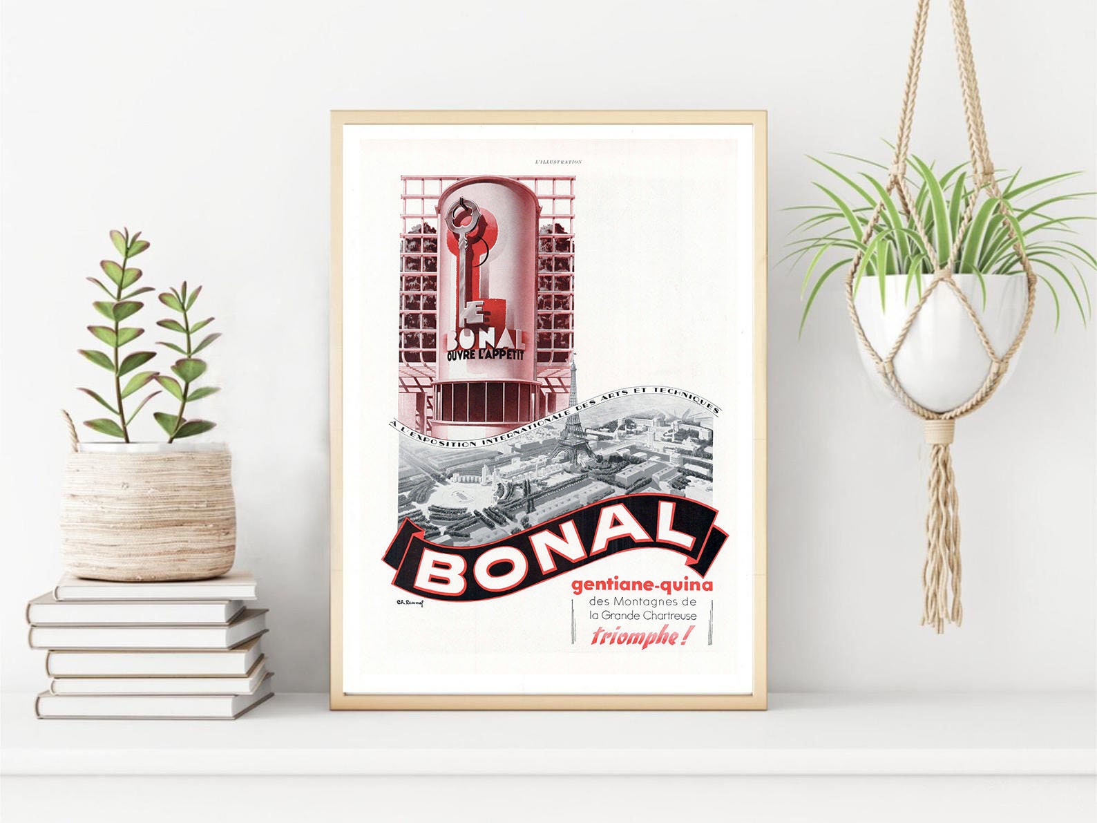 Rare & Authentique Affiche Vintage Années 30- Bonal -30x40cm-Sans Cadre - Décoration Murale Idée Cad