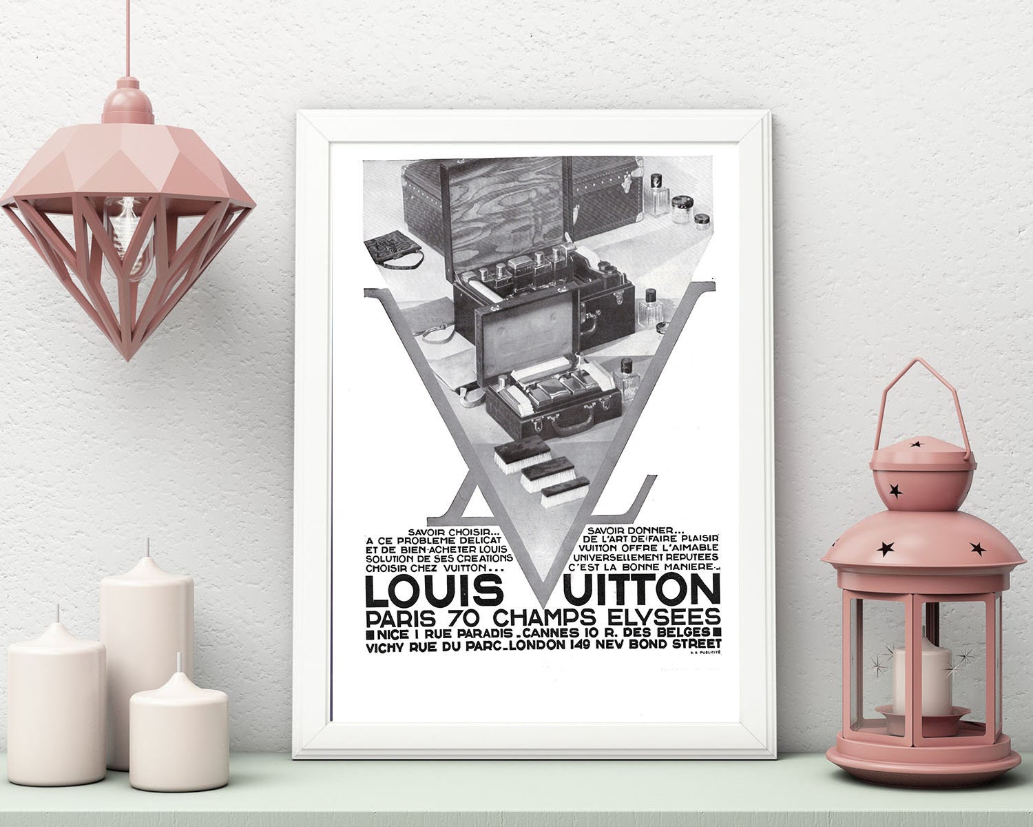 Bedroom Decor Louis Vuitton Wall Art Fashion House Prints 