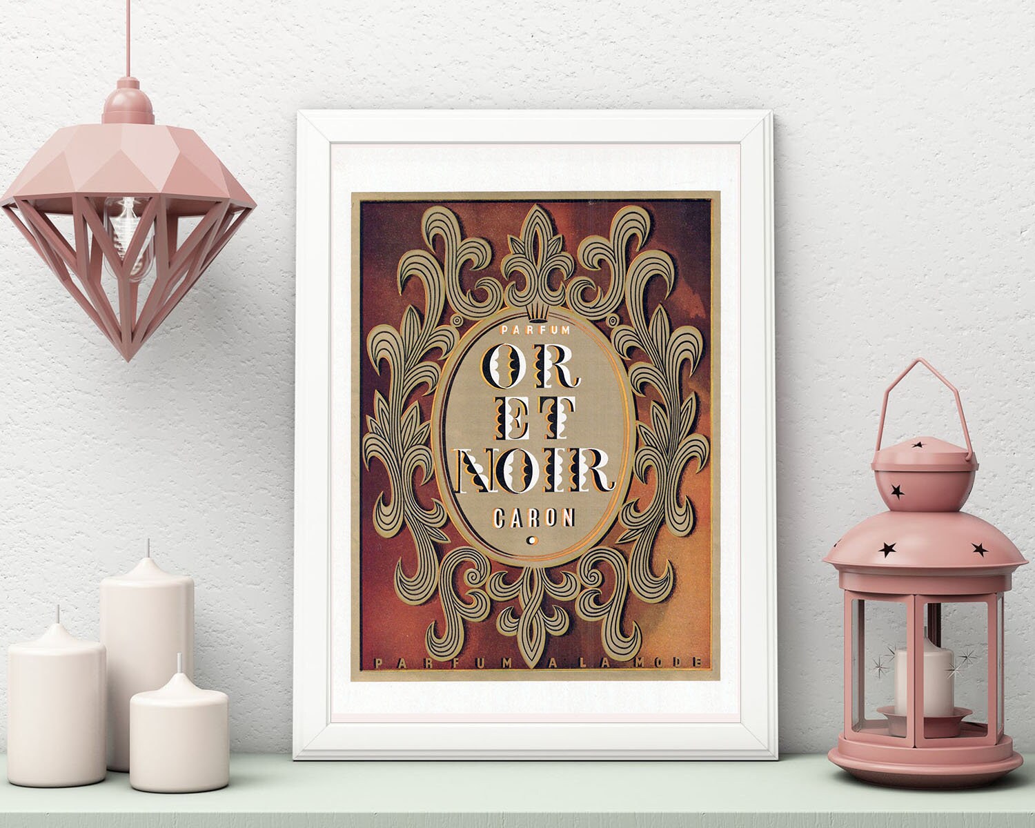 Affiche Vintage Originale Années 30 - Caron Paris Parfum -30x40cm-Sans Cadre- Décoration Murale Idée