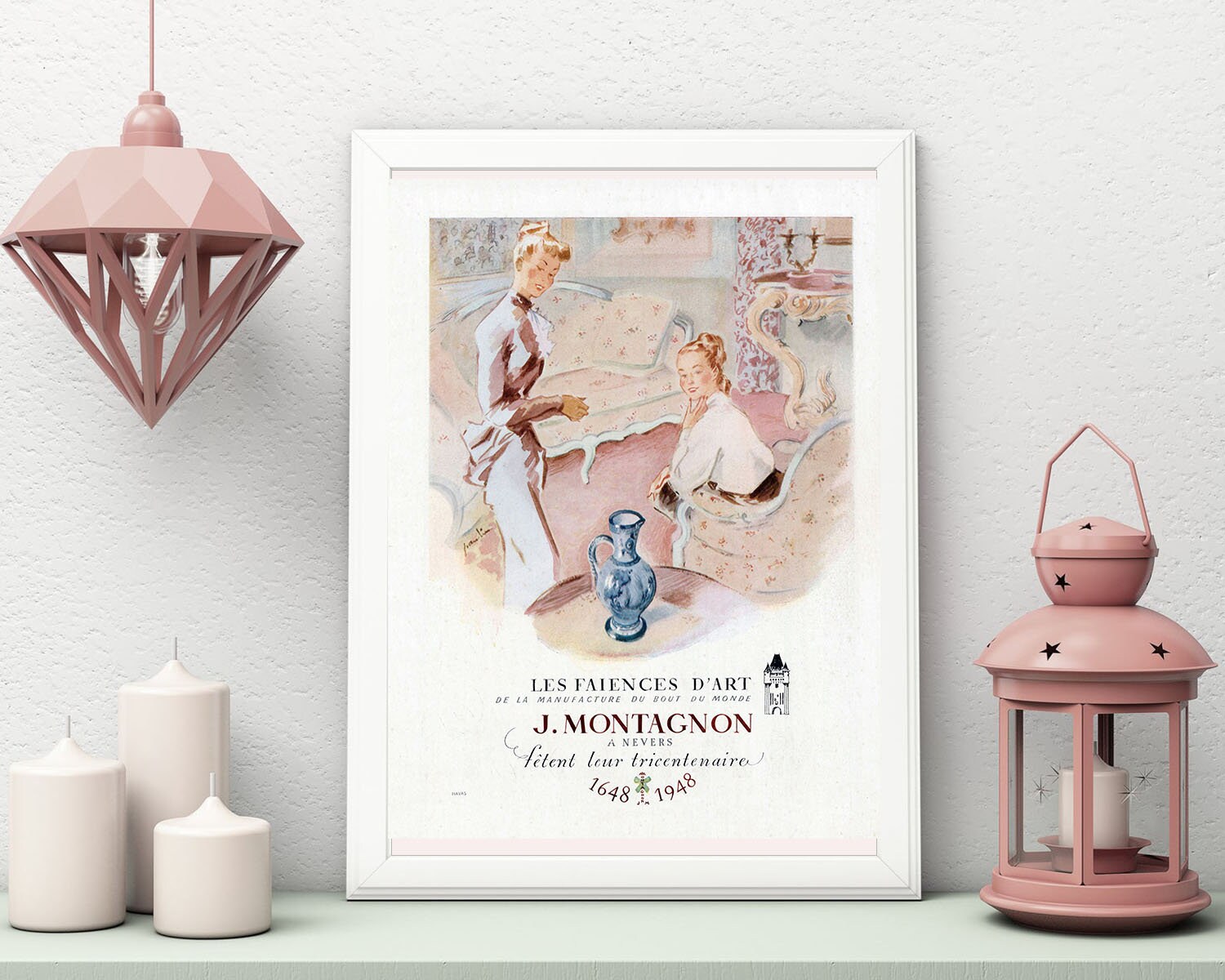 Rare & Authentique Affiche Vintage Années 30 - J.montagnon -30x40cm-Sans Cadre- Décoration Murale Id