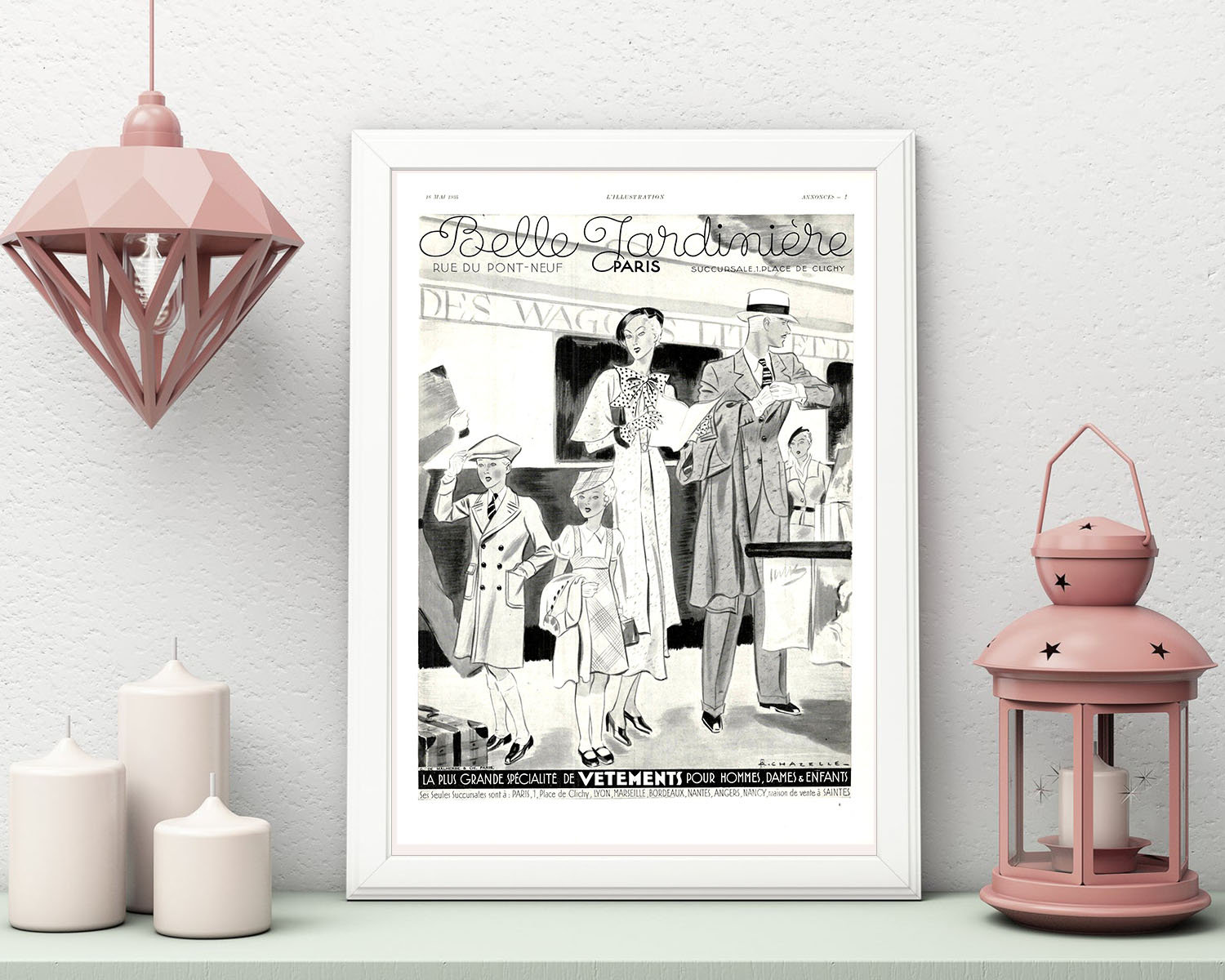 Rare & Authentique Affiche Vintage Années 30 - Belle Jardiniere -30x40cm-Sans Cadre- Décoration Mura