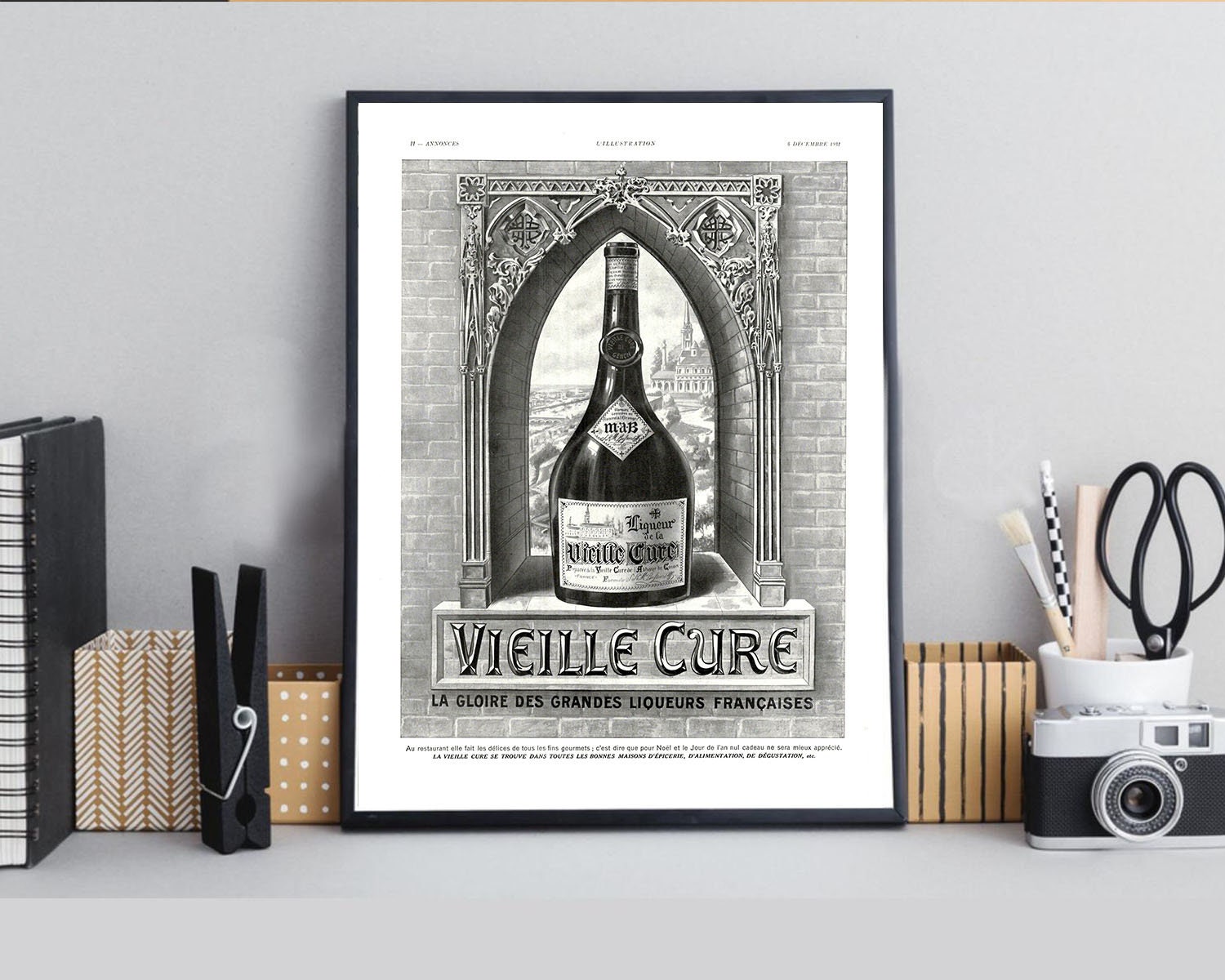 Rare & Authentique Affiche Vintage Années 30 - Vieille Cure -30x40cm Sans Cadre Décoration Murale Id
