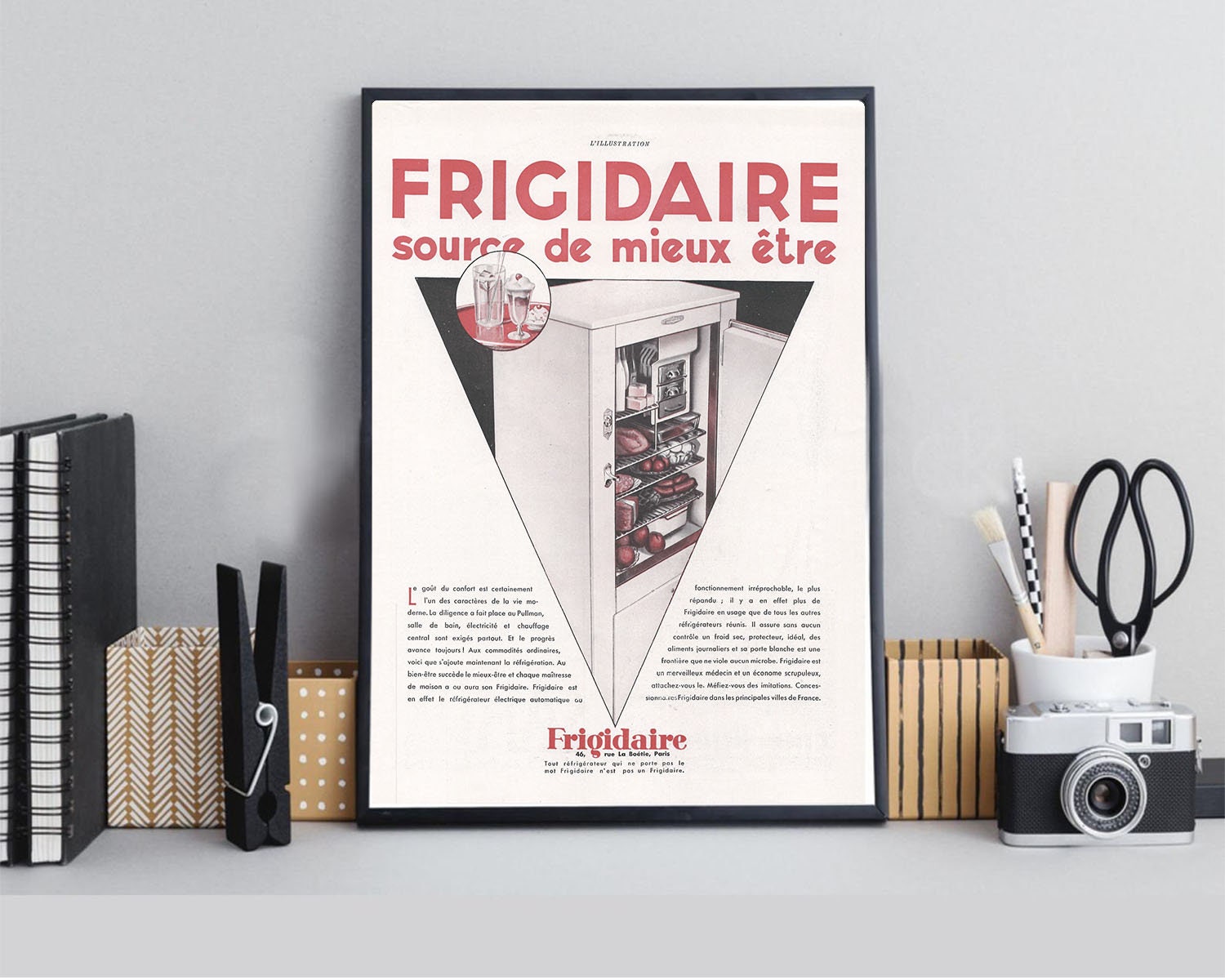 1930 Ad Frigidaire Hydrator Cold Food Container Vegetable