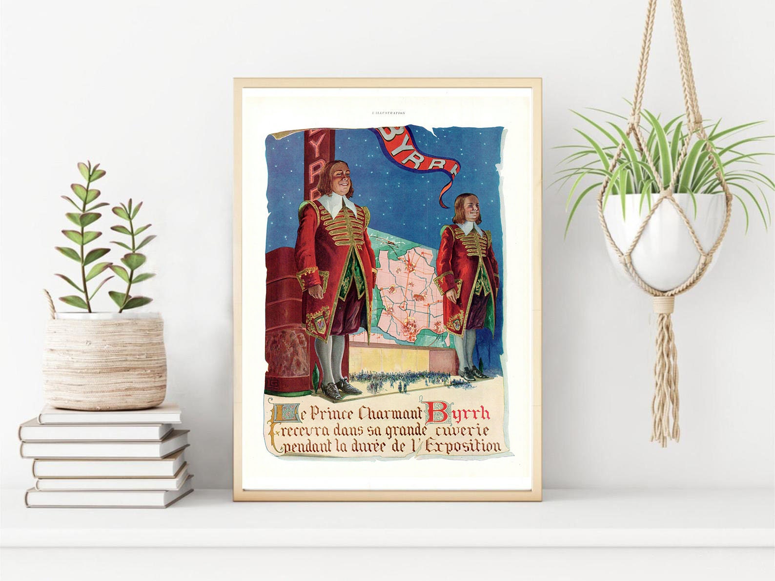 Rare & Authentique Affiche Vintage Années 30- Byrrh -30x40cm-Sans Cadre - Décoration Murale Idée Cad