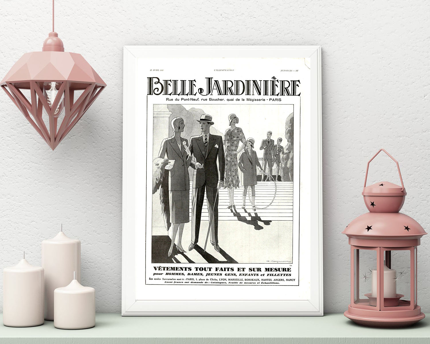 Rare & Authentique Affiche Vintage Années 30 - Belle Jardiniere -30x40cm-Sans Cadre- Décoration Mura