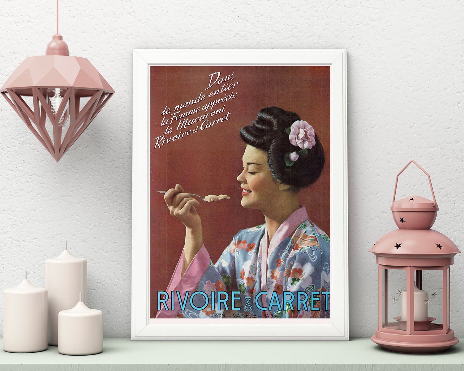 Rare & Authentique Affiche Vintage Années 30 - Rivoire Carret 30x40cm Sans Cadre Decoration Murale I