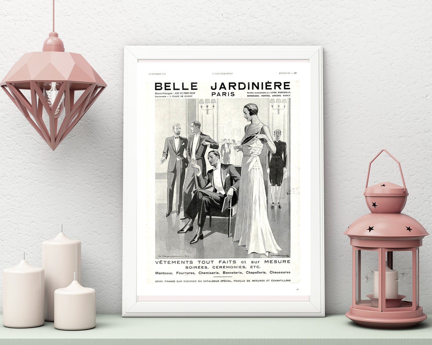 Rare & Authentique Affiche Vintage Années 30 - Belle Jardiniere -30x40cm-Sans Cadre- Décoration Mura