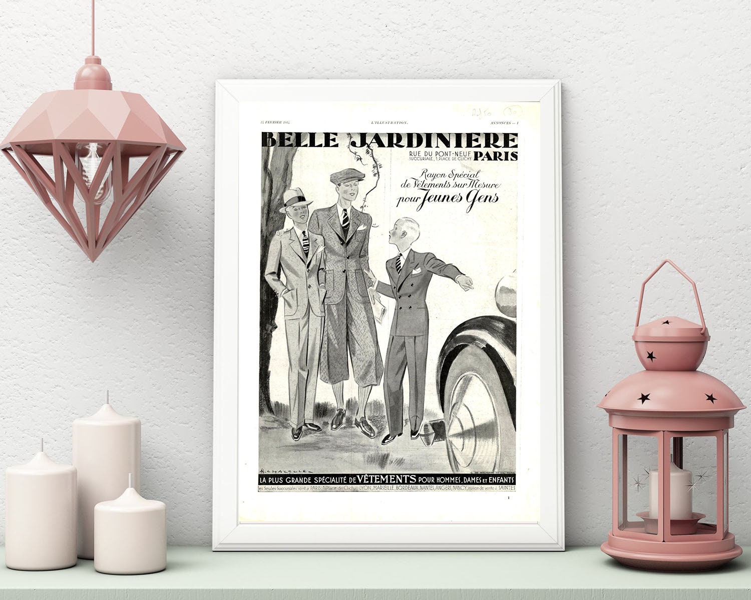 Rare & Authentique Affiche Vintage Années 30 - Belle Jardiniere -30x40cm-Sans Cadre- Décoration Mura