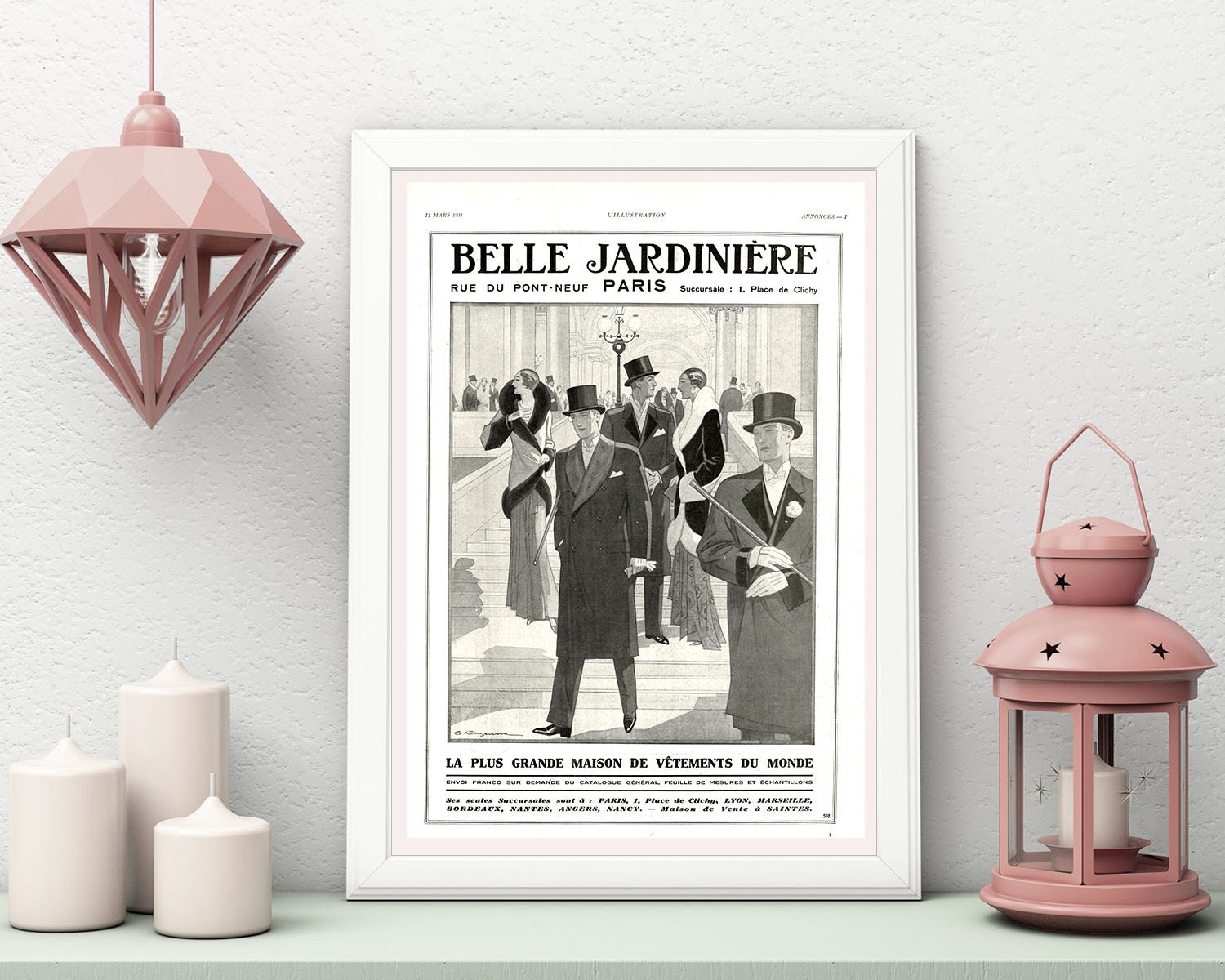 Rare & Authentique Affiche Vintage Années 30 - Belle Jardiniere -30x40cm-Sans Cadre- Décoration Mura