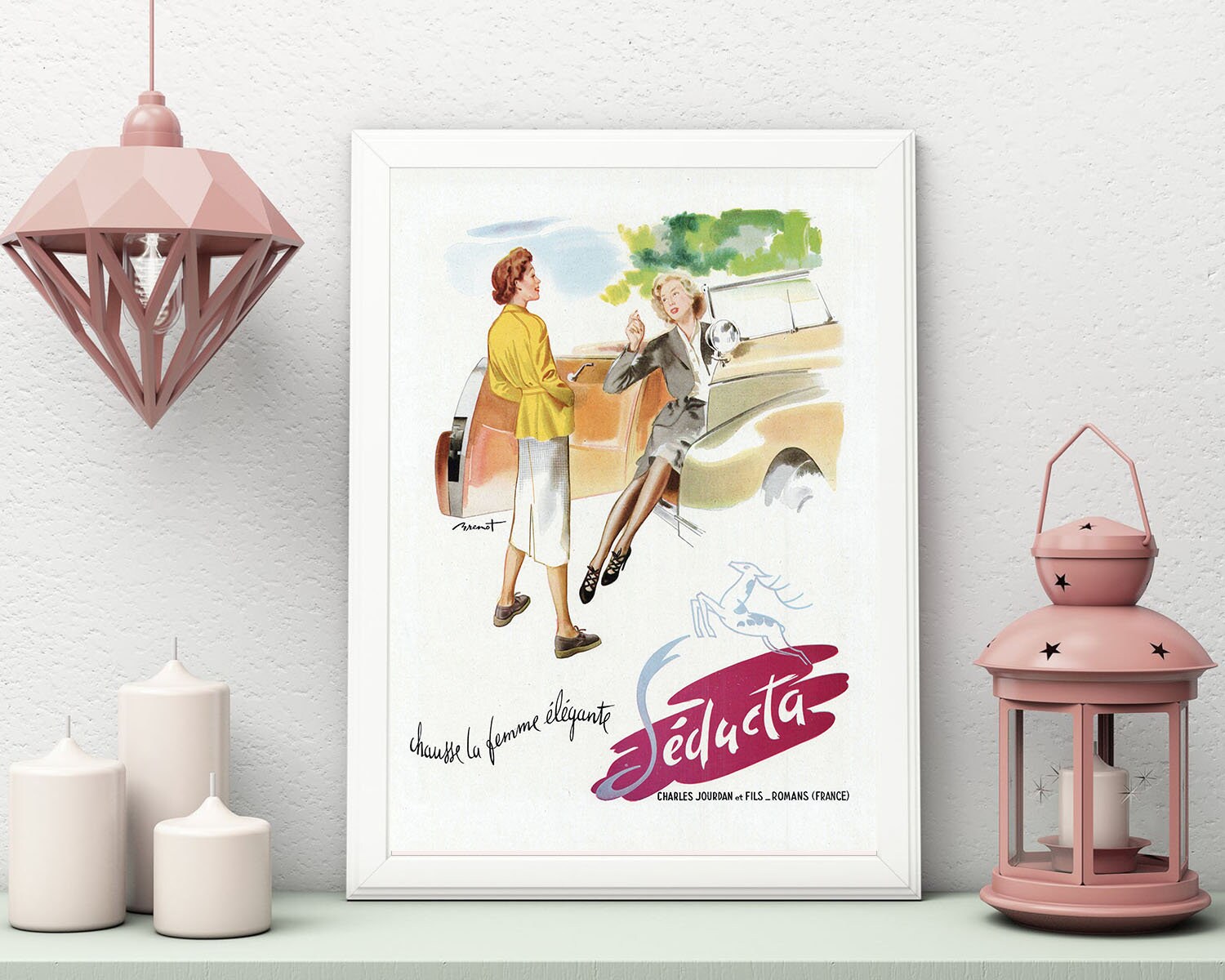Rare & Authentique Affiche Vintage Années 30 - Seducta 30x40cm-Sans Cadre- Décoration Murale Idée Ca