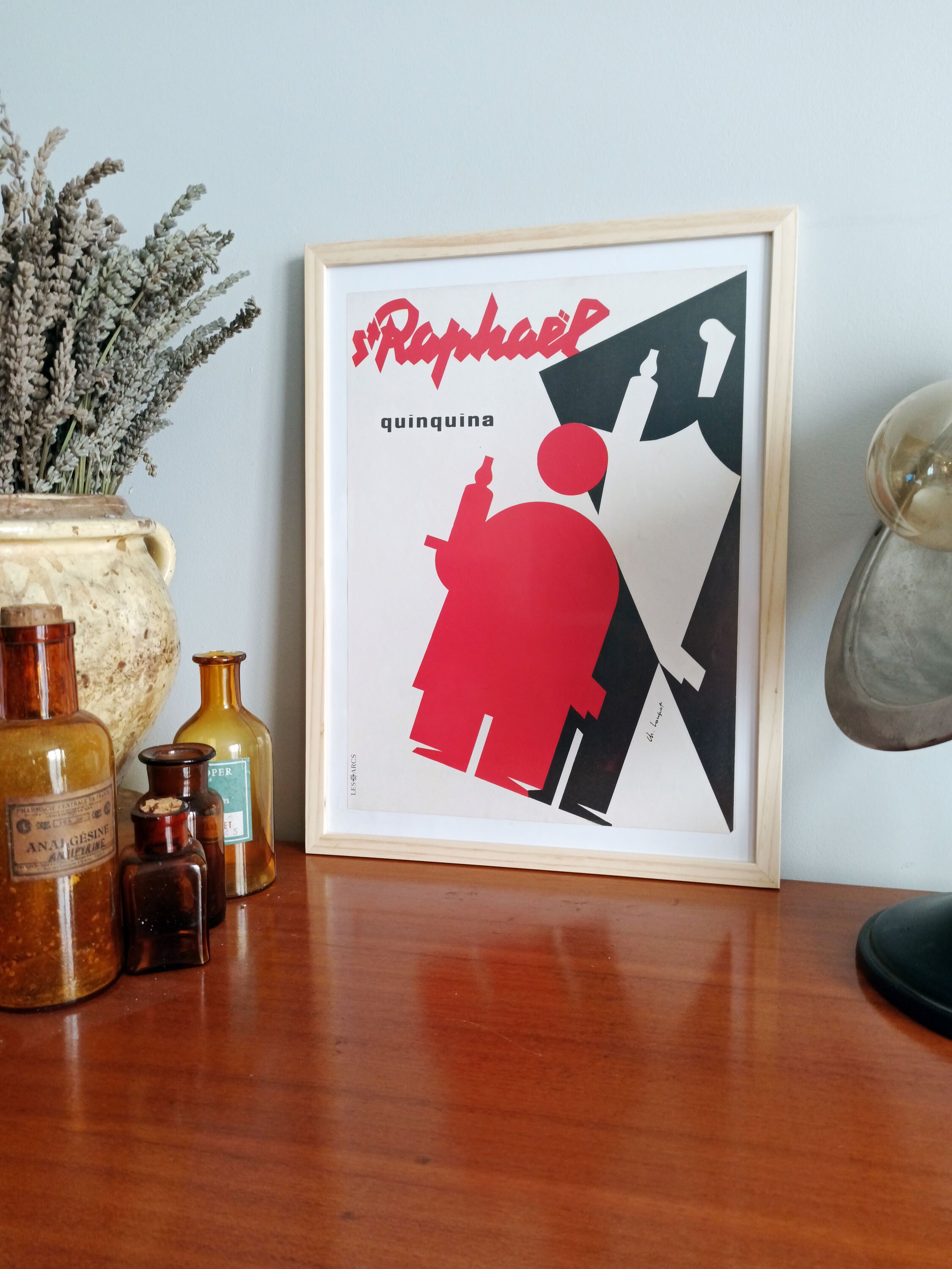 Rare & Authentique Affiche Vintage Années 30 - St Raphael -30x40cm Sans Cadre Décoration Murale Idée