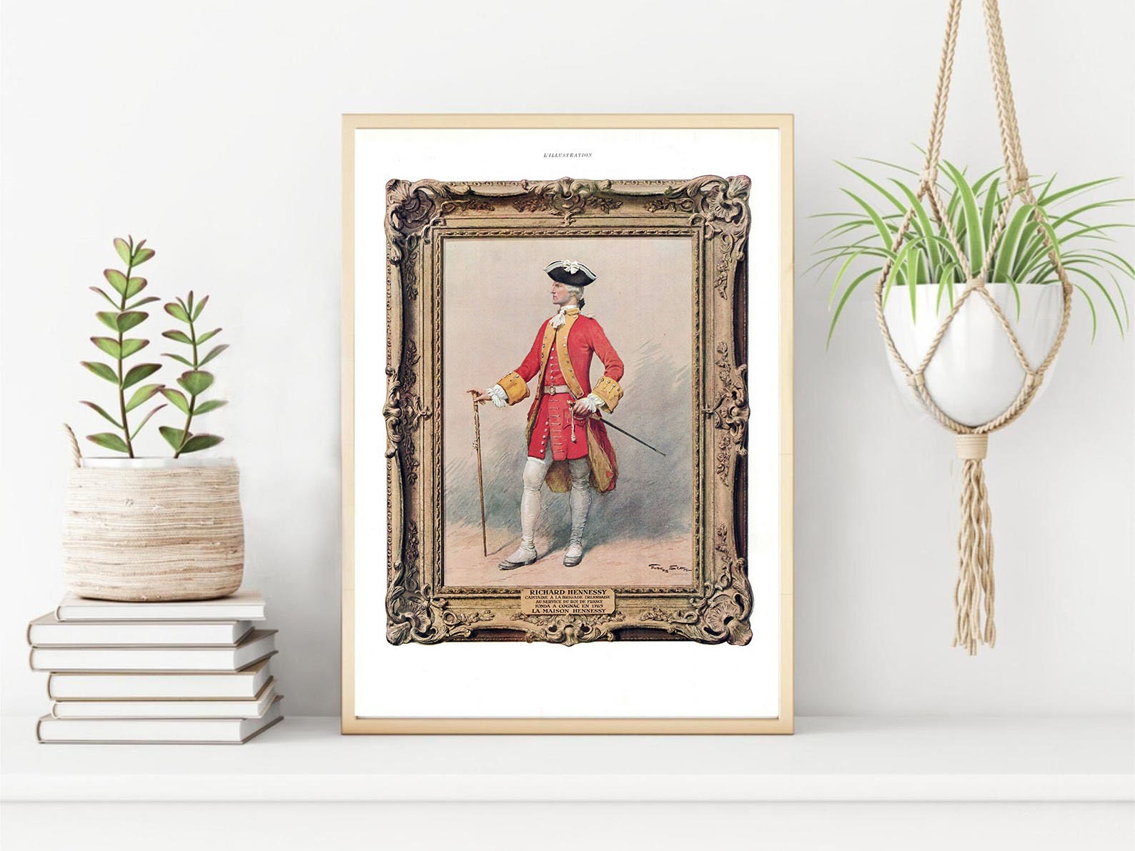 Rare & Authentique Affiche Vintage Années 30 - Hennessy Brandy -30x40cm Sans Cadre Décoration Murale