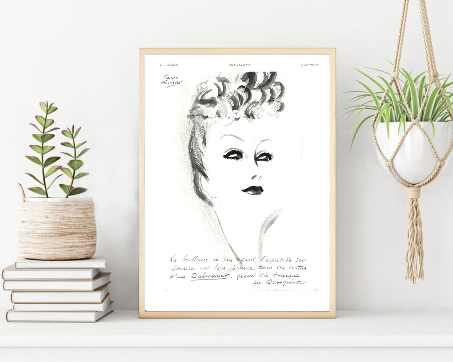 Rare & Authentique Affiche Vintage Années 30 - Dubonnet -30x40cm Sans Cadre Décoration Murale Idée C