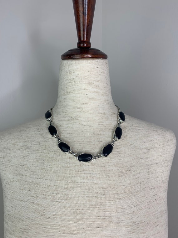 Vintage 50's Black Necklace - image 3