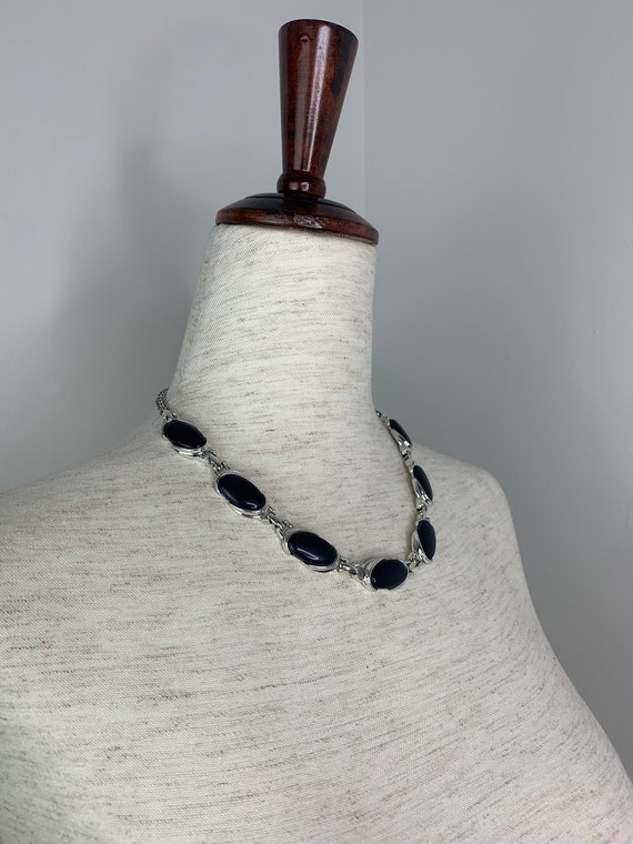 Vintage 50's Black Necklace - image 1