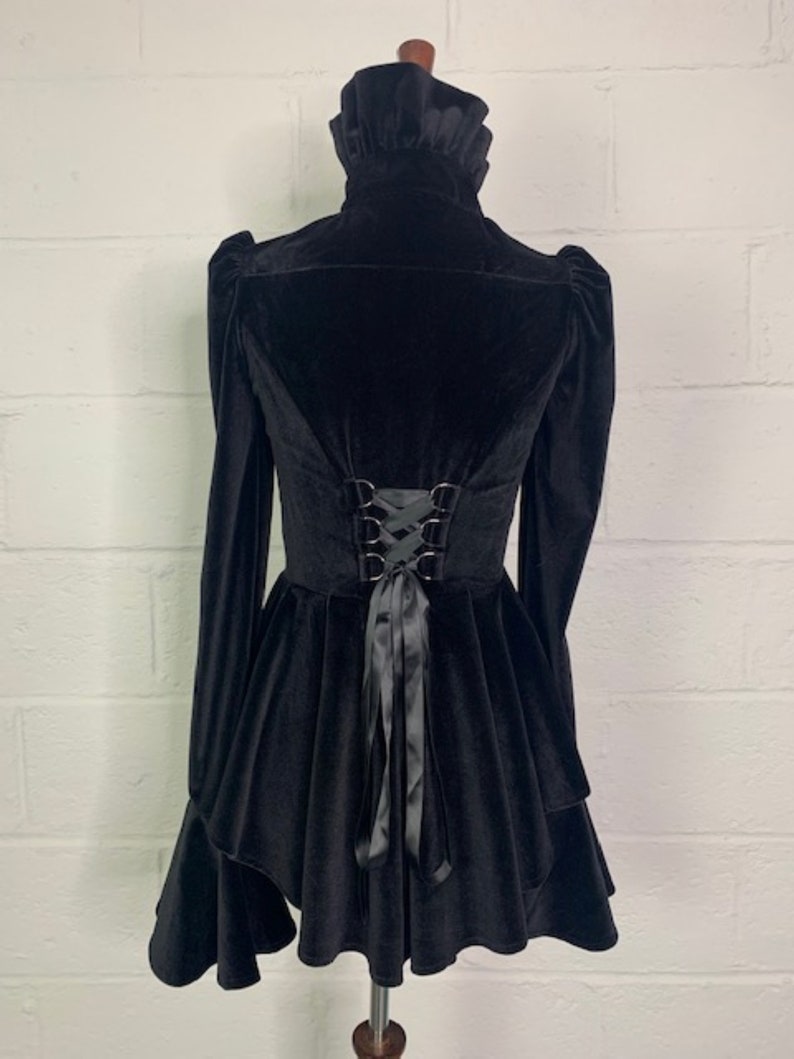 Killstar Black Velvet Military Jacket Size XS Etsy