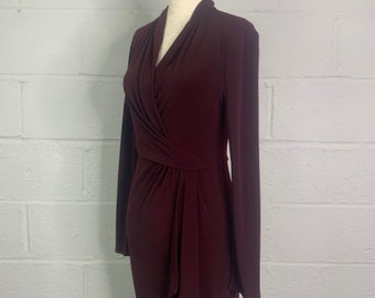 Burgundy, Victoria's Secret Faux Wrap Dress, Size XS