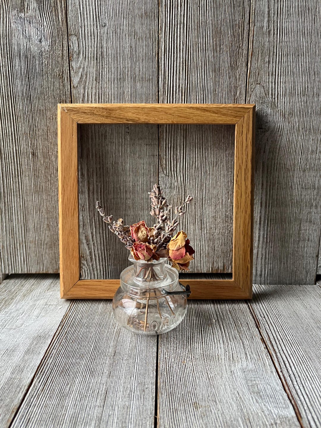 6 X 6 Square Solid Oak Wood Picture Frame - Etsy
