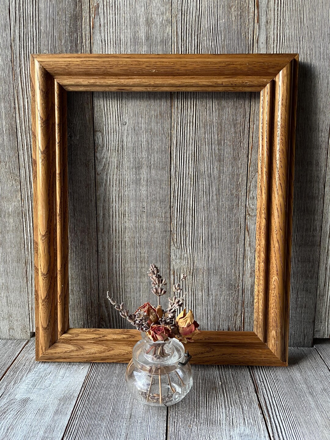8 X 10 Solid Oak Vintage Wood Frame Made in Thailand - Etsy