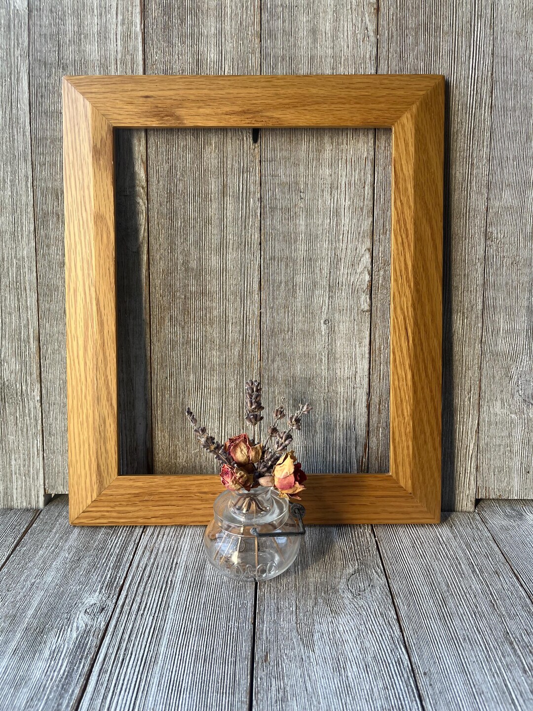 8 X 10 Solid Oak Vintage Wood Frame - Etsy