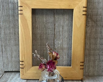 5 x 7 Unique Vintage Two Toned Wood  Frame