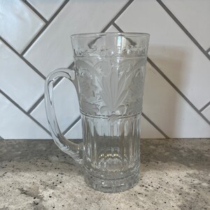 Glass Mug Tall Mug Floral Trellis Mug MIKASA Mug
