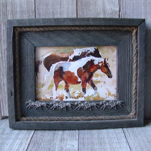 Rustic 5 X 7 Wild Horse Frame Etsy