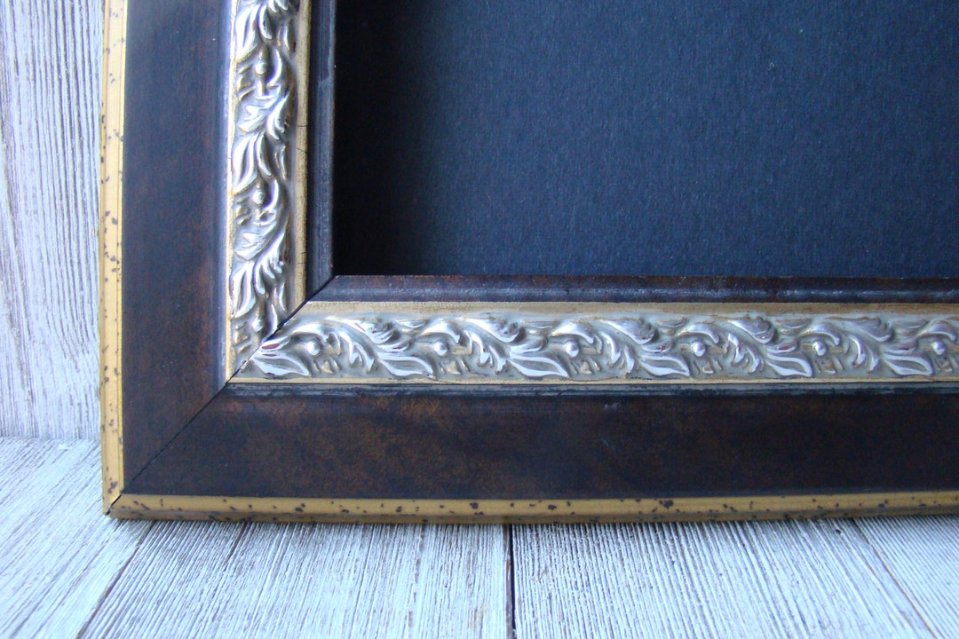 Ornate 8 X 10 Brown and Gold Frame Etsy