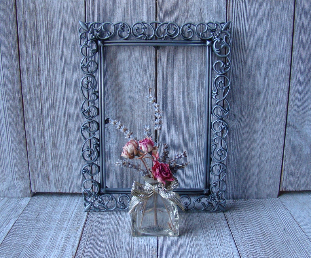 Ornate 5 X 7 Silver Pewter Frame Etsy
